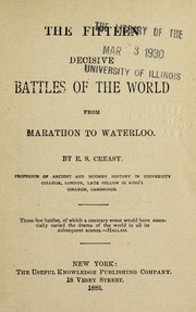 Cover of: Fifteen decisive battles of the world