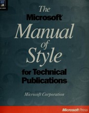 Cover of: The Microsoft Manual of Style for Technical Publications by Microsoft Corporation
