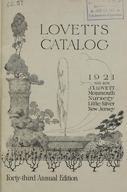 Cover of: Lovett's catalog: 1921 : No. 101