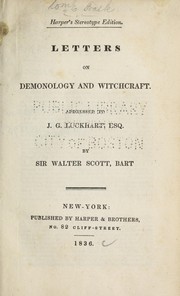 Cover of: Letters on demonology and witchcraft, addressed to J.G. Lockhart