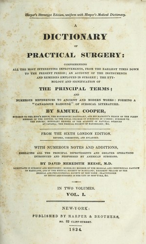 A dictionary of practical surgery