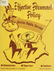 Cover of: Effective personnel policy.