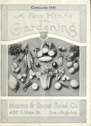 Cover of: Catalog 1921: a few hints on gardening