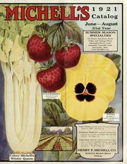 Cover of: Michell's 1921 catalog: June-August, 31st year : summer season specialties
