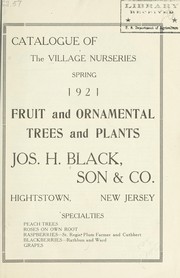 Cover of: Catalogue of the Village Nurseries spring 1921: fruit and ornamental trees and plants