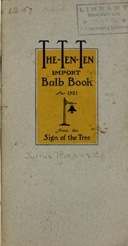 Cover of: The ten-ten import bulb book for 1921