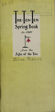 Cover of: The ten-ten spring book for 1921