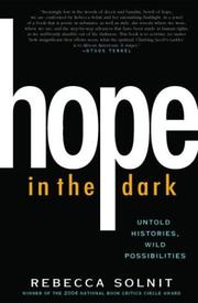 Cover of: Hope in the Dark: Untold Histories, Wild Possibilities