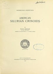 Cover of: American Silurian crinoids