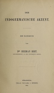 Cover of: Der indogermanische akzent: ein handbuch