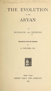 Cover of: The evolution of the Aryan