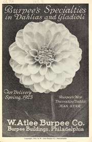 Cover of: Burpee's specialties in dahlias and gladioli: for delivery spring, 1923