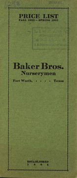 Cover of: Price list: fall 1922, spring 1923