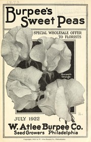 Cover of: Burpee's sweet peas: special wholesale offer to florists, July 1922