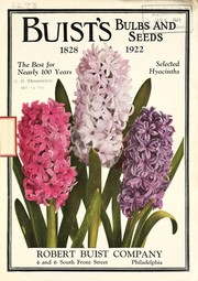 Cover of: Buist's bulbs and seeds: 1922