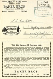 Cover of: Price list: spring 1922