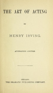 Cover of: The art of acting