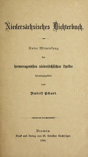 Cover of: Niedersa chsisches dichterbuch: Unter mitwirkung der hervorragendsten niedersa chsischen lyriker