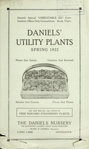 Cover of: Daniels' utility plants: spring 1922