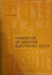 Cover of: Handbook of modern electronic data.