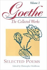Cover of: Goethe: Selected Poems