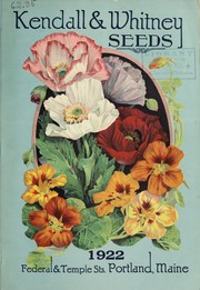 Cover of: Kendall & Whitney seeds: 1922