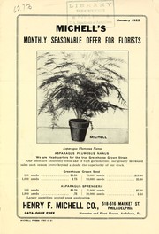 Cover of: Michell's monthly seasonable offer for florists: January 1922