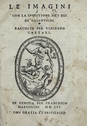 Cover of: Le imagini con la spositione de i dei de gliantichi by Vincenzo Cartari