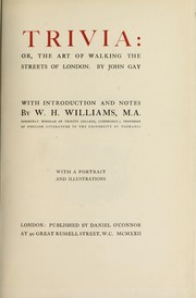 Cover of: Trivia, or, The art of walking the streets of London