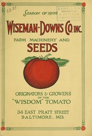 Cover of: Season of 1922: farm machinery and seeds