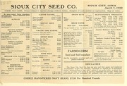 Cover of: Sioux City Seed Co. [price list]: April 7, 1922