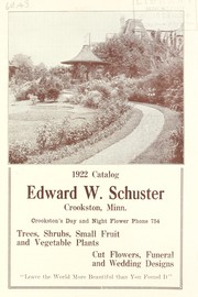 1922 catalog by Edward W. Schuster (Firm)