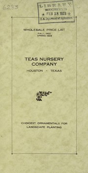 Cover of: Wholesale price list: fall 1922, spring 1923