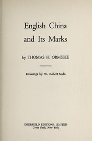 Cover of: English china and its marks.