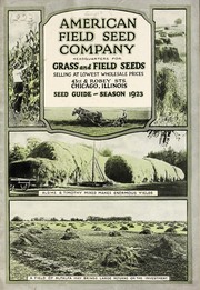 Cover of: Seed guide: grass and field seeds, season 1923