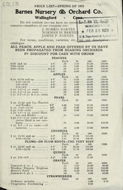 Cover of: Price list: spring of 1923