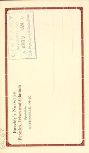 Cover of: Price-list of gladioli for fall 1923, spring 1924