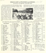 Cover of: Price-list of peonies and irises