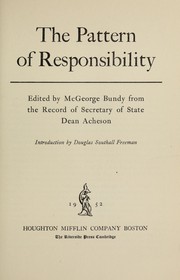 Cover of: The pattern of responsibility