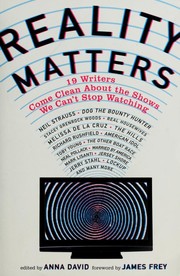 Cover of: Reality matters
