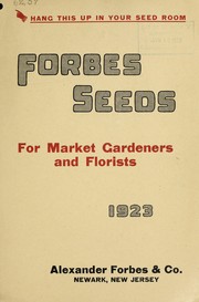 Cover of: Forbes seeds: 1923