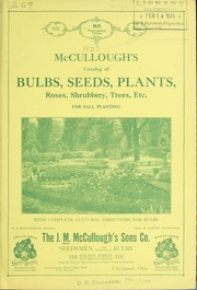 Cover of: McCullough's catalog of bulbs, seeds, plants, roses, shrubbery, trees, etc. for fall planting