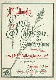 Cover of: McCullough's seed catalogue and amateur's guide: 1923