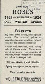 Cover of: Own root roses: 1923-1924 fall, winter, spring shipment
