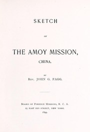 Cover of: Sketch of the Amoy mission, China