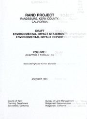 Rand Project, Randsburg, Kern County, California by United States. Bureau of Land Management. Ridgecrest Resource Area Office