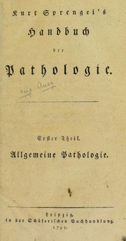 Cover of: Kurt Sprengel's Handbuch der Pathologie
