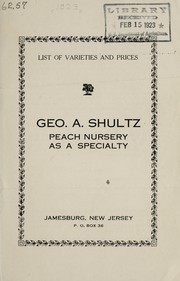 List of varieties and prices by Geo. A. Shultz (Firm)