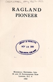 Cover of: Ragland, pioneer