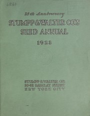 Cover of: Stumpp & Walter Co.'s seed annual: 25th anniversary, 1923